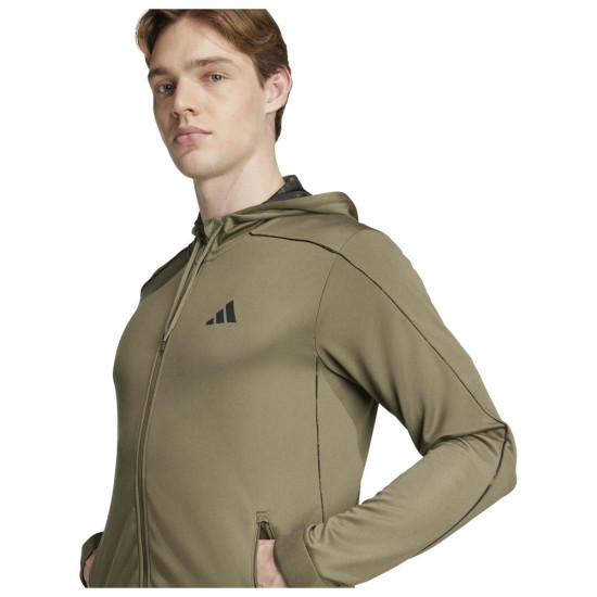 Adidas Ανδρική ζακέτα Train-Essentials Seasonals Full-Zip Hoodie